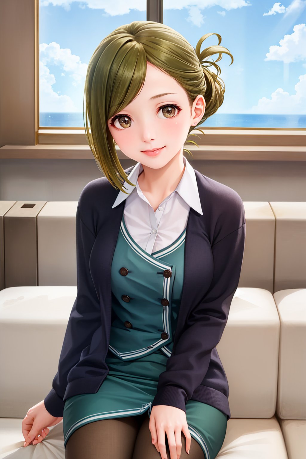 00033-2690495161-(masterpiece, best quality_1.2), , cowboy shot, solo, 1girl, nanakusa hazuki, smile, looking at viewer, sitting, sofa, folded po.jpg